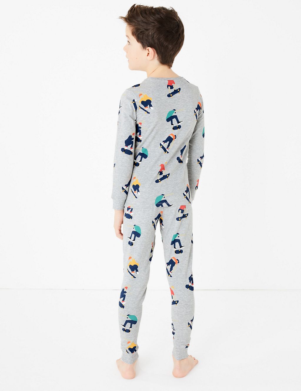 Cotton Rich Skateboard Print Pyjama Set (7-16 Yrs) 2 of 4