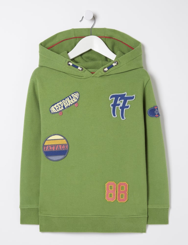 Cotton Rich Skater Appliqu Hoodie 3 13 Yrs FatFace M S