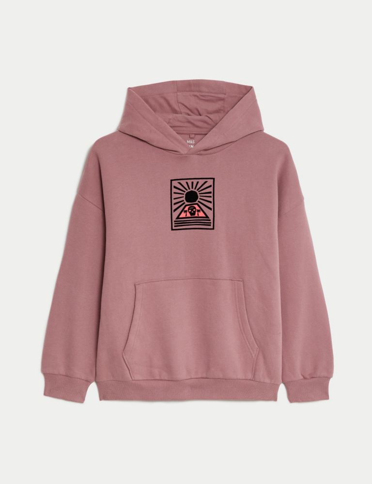 Cotton Rich Skater Graphic Hoodie (6-16 Yrs) 1 of 2