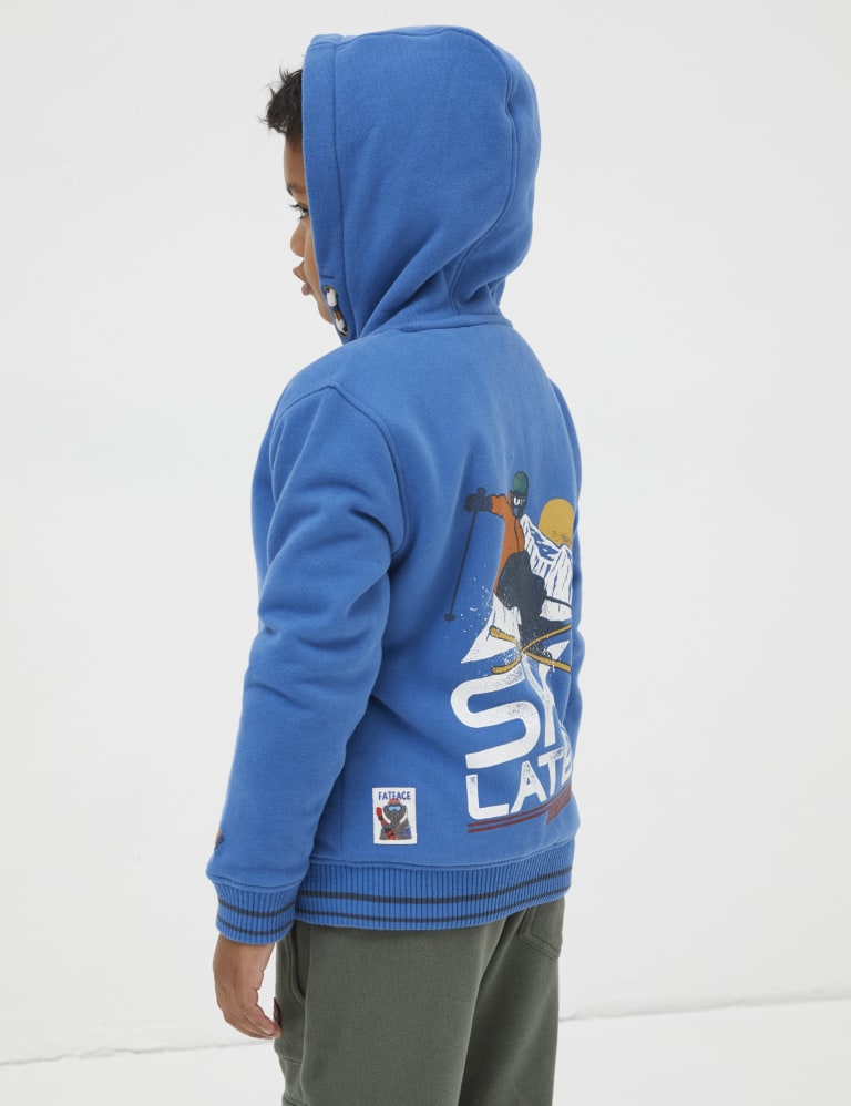 Cotton Rich Ski Graphic Zip Hoodie (3-13 Yrs) 3 of 4