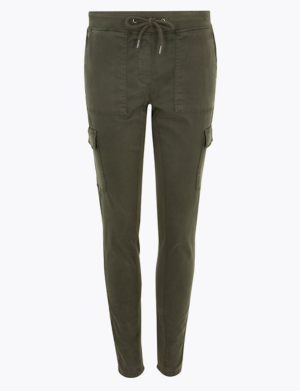 Cotton Rich Skinny Ankle Grazer Trousers Image 1 of 1
