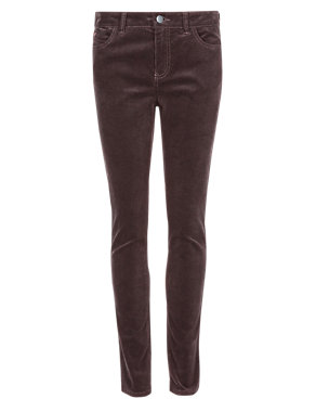 Cotton Rich Skinny Corduroy Trousers Image 2 of 4