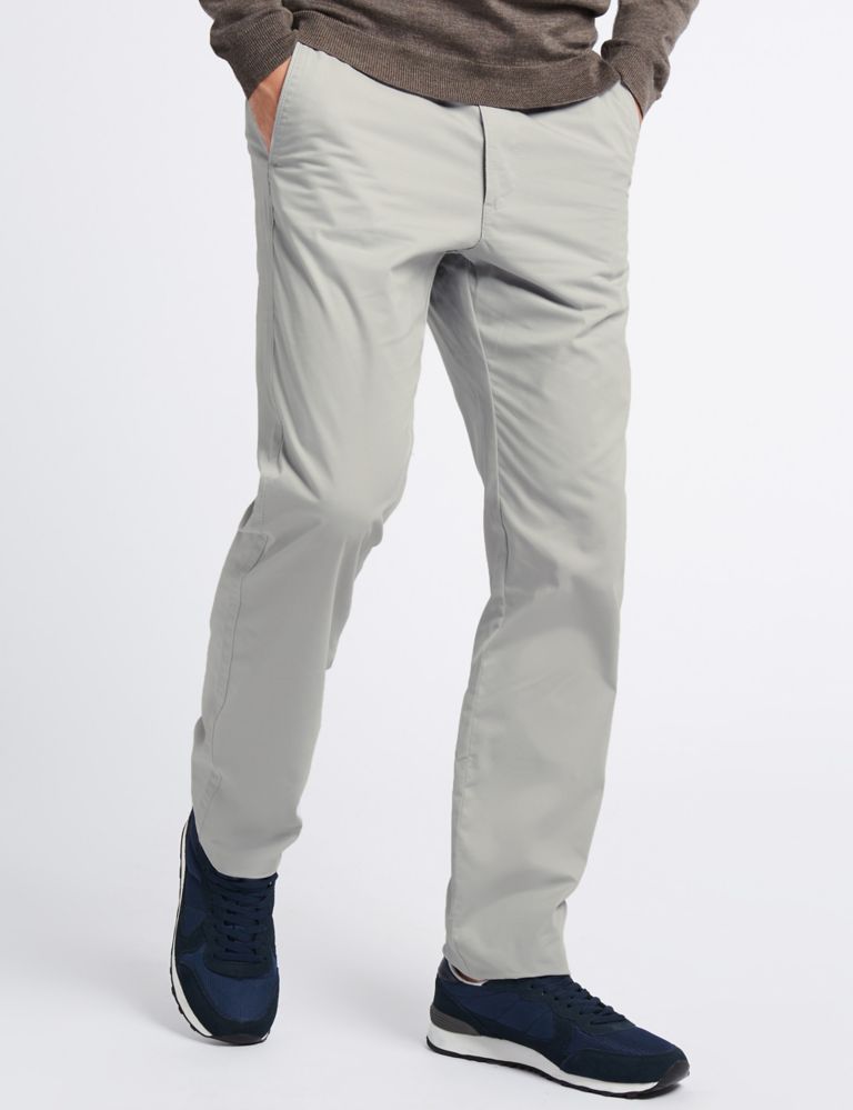Cotton Rich Slim Fit Chinos 1 of 4