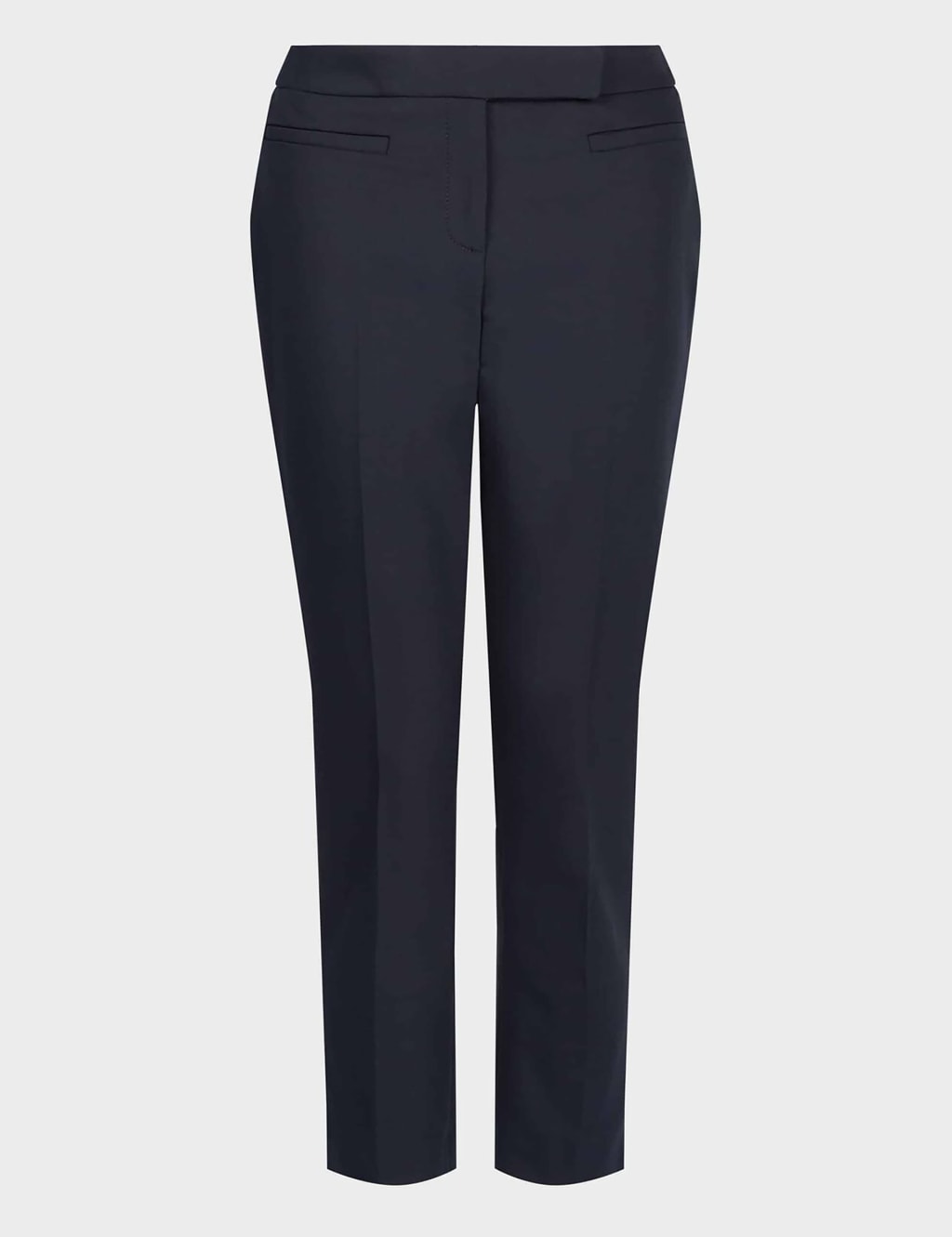 Cotton Rich Slim Fit Cropped Trousers 1 of 3