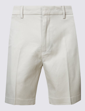 Cotton Rich Slim Fit Shorts Image 2 of 3