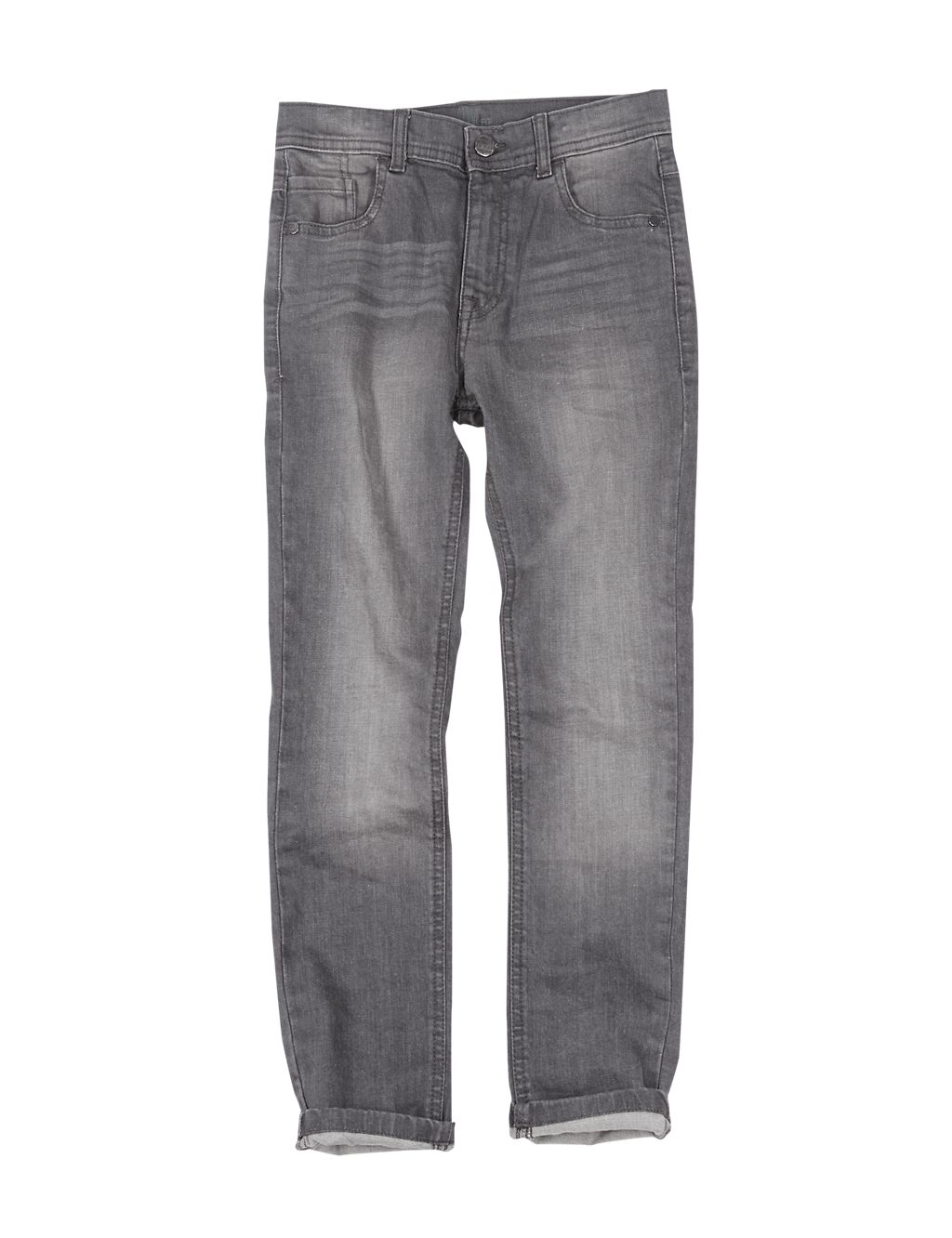 Cotton Rich Slim Fit Washed Effect Jeans (5-14 Years) 1 of 3