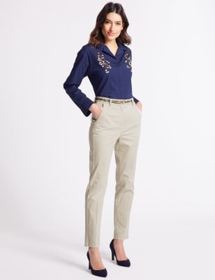 Cotton Rich Slim Leg Chinos M S Collection M S