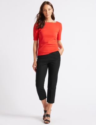 m and s womens cropped trousers