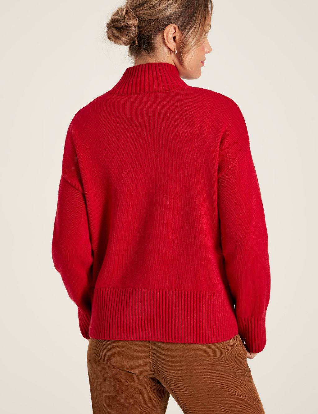 Cotton Rich Slogan Funnel Neck Jumper
