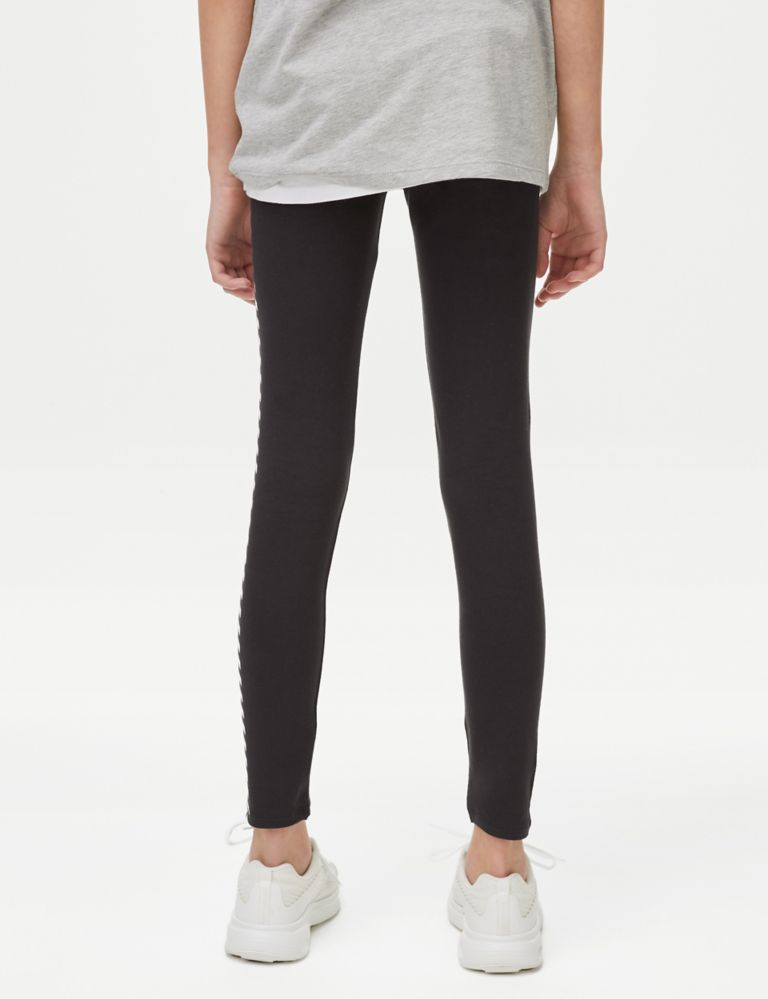 M&S Collection Black Leggings with Side Stripes- Size 4 – The Saved  Collection
