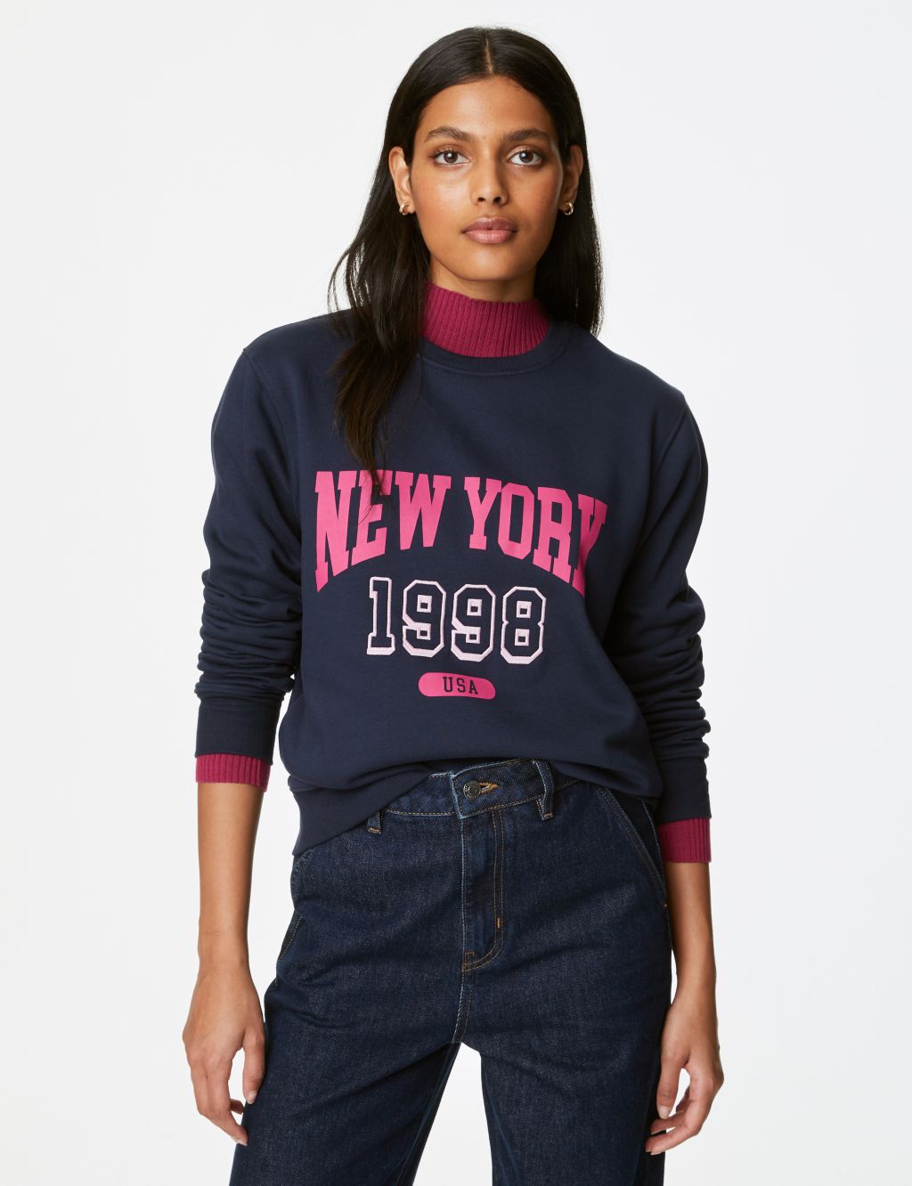 New - York - Logo Sexy T-Shirt Casual Tops Pullover Ladies Top