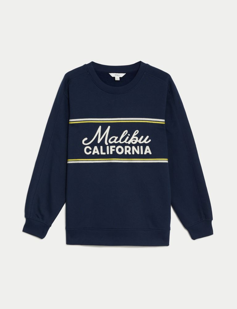 Cotton Rich Slogan Sweatshirt | M&S Collection | M&S