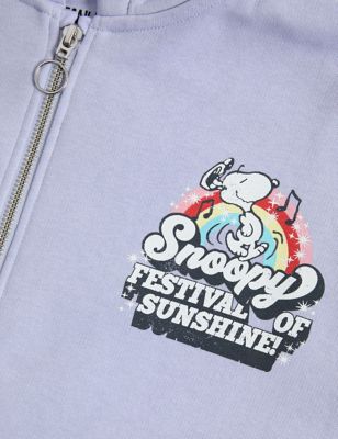 Cotton Rich Snoopy Zip Hoodie (6-16 Yrs) Image 2 of 3