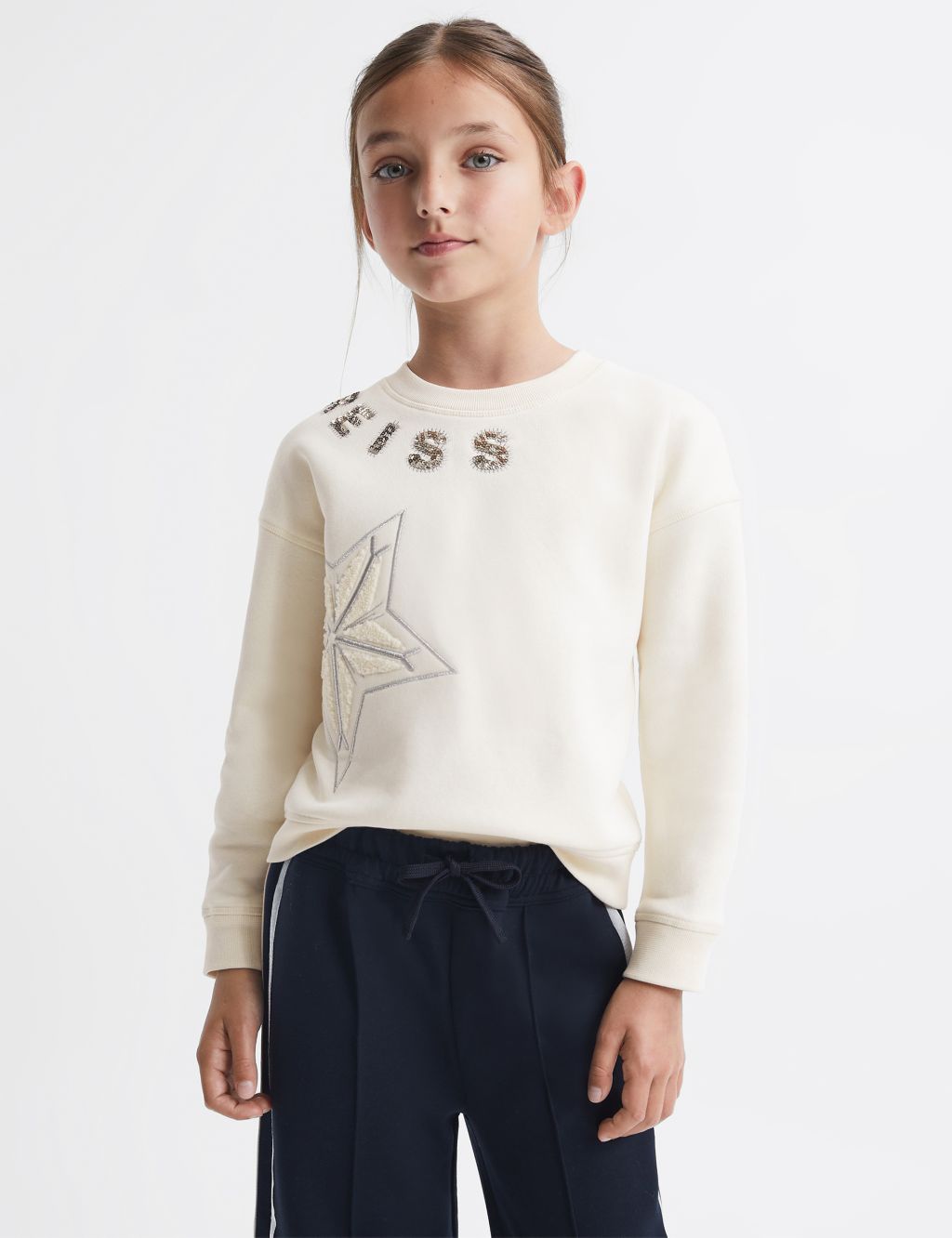 Cotton Rich Snowflake Sweatshirt (4-14 Yrs) | Reiss | M&S