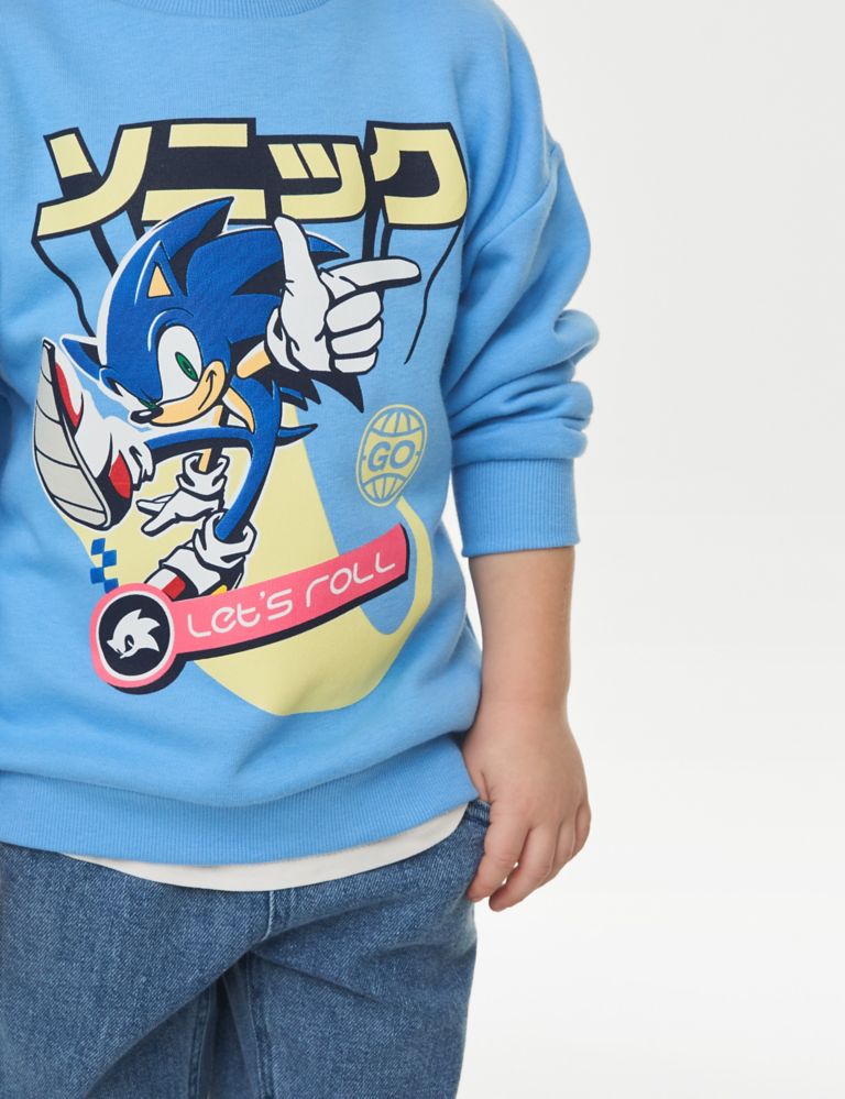 Cotton Rich Sonic the Hedgehog™ Sweatshirt (2-8 Yrs) 3 of 4