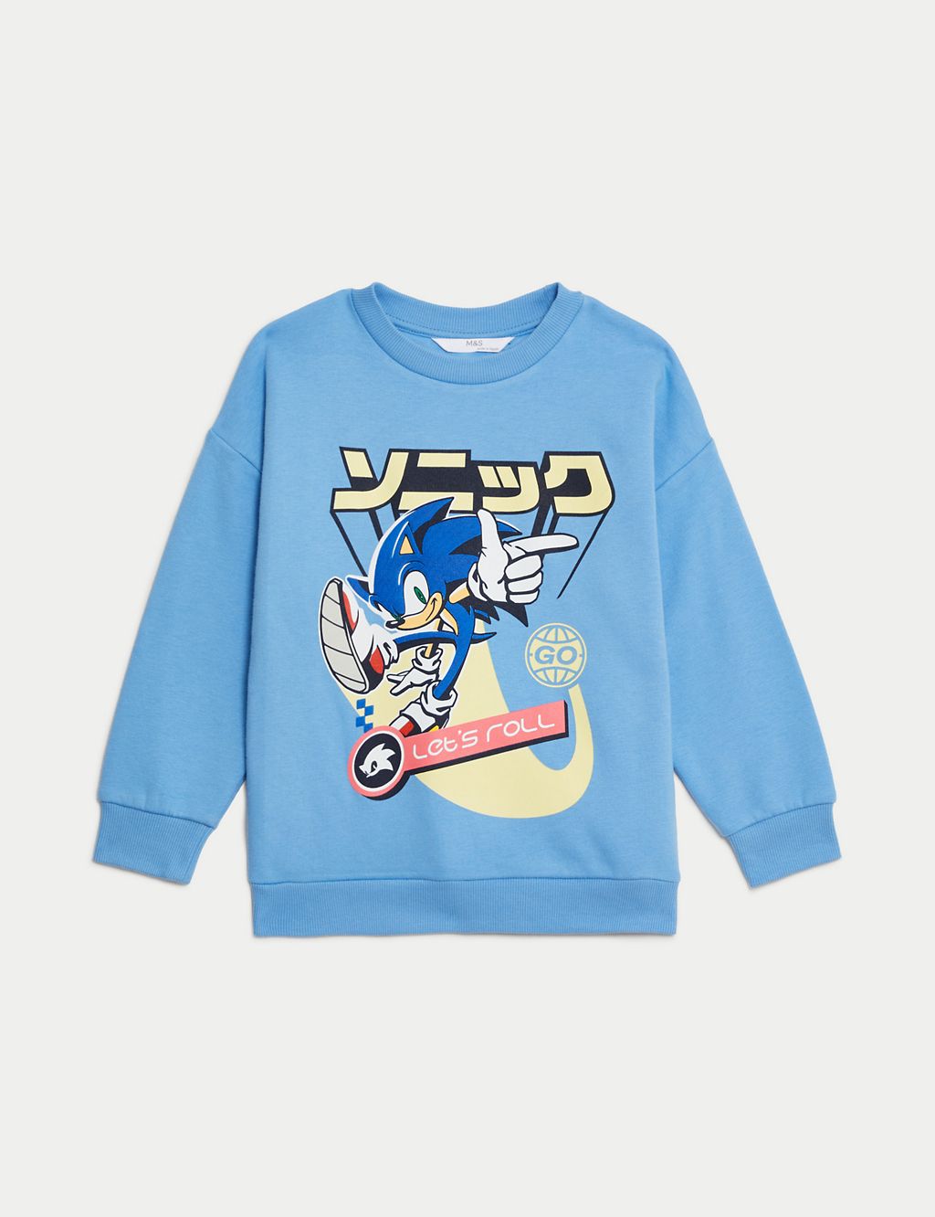 Cotton Rich Sonic the Hedgehog™ Sweatshirt (2-8 Yrs) 1 of 4