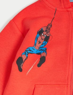 Cotton Rich Spider-Man™ Hoodie (2-8 Yrs) Image 2 of 3