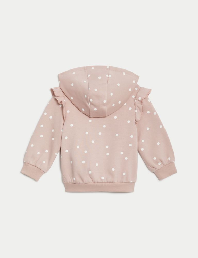 Cotton Rich Spot Hoodie (0-3 Yrs) 2 of 3