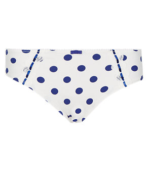 Cotton Rich Spotted Brazilian Knickers Image 2 of 3