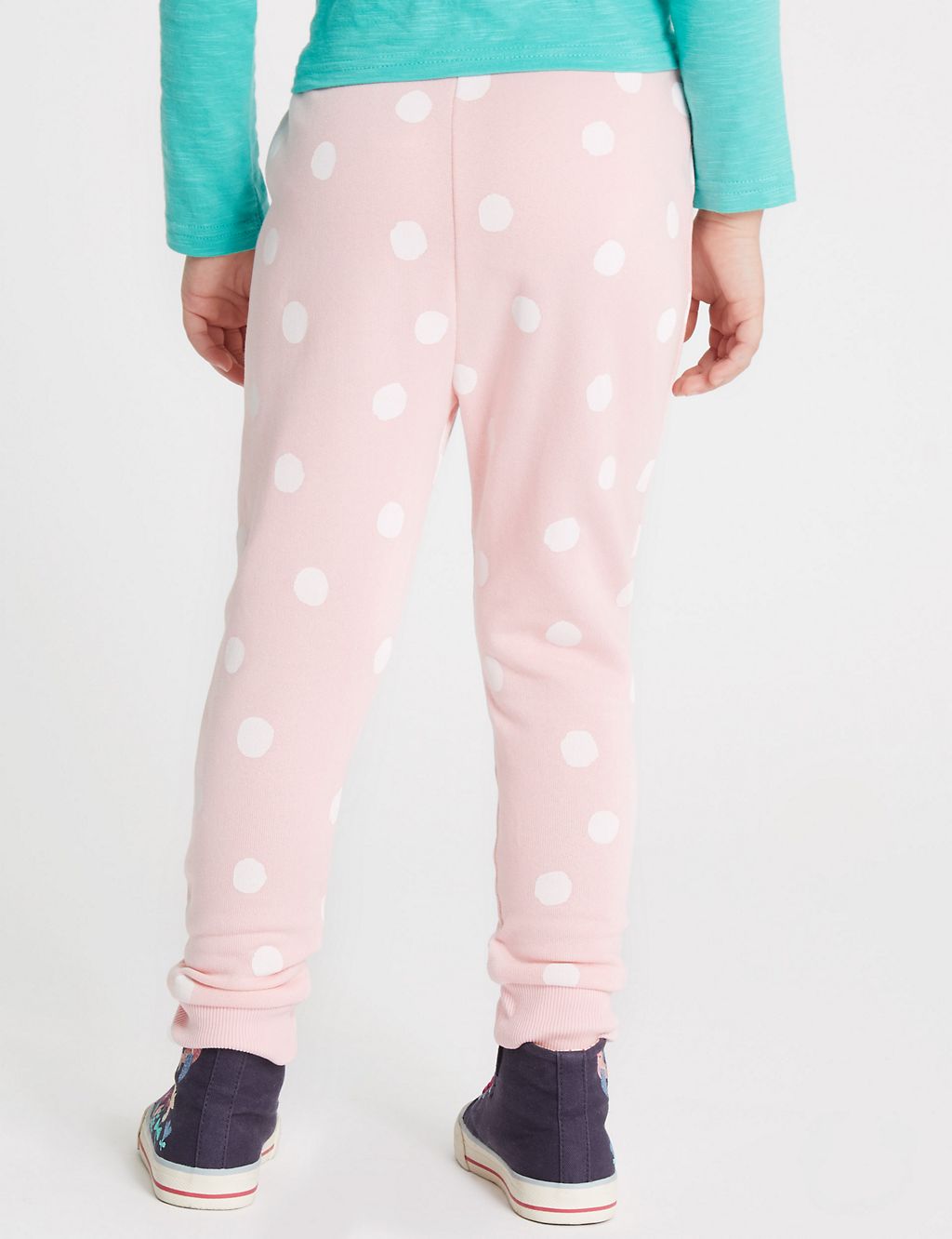 Cotton Rich Spotted Joggers (3 Months - 7 Years) 4 of 4