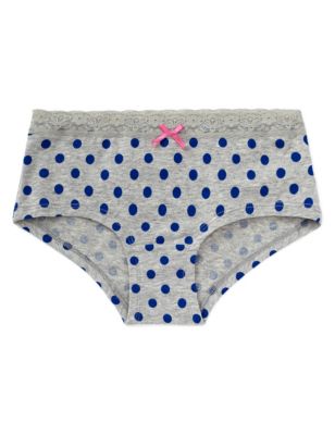 Cotton Rich Spotted Shorts (6-16 Years) | M&S
