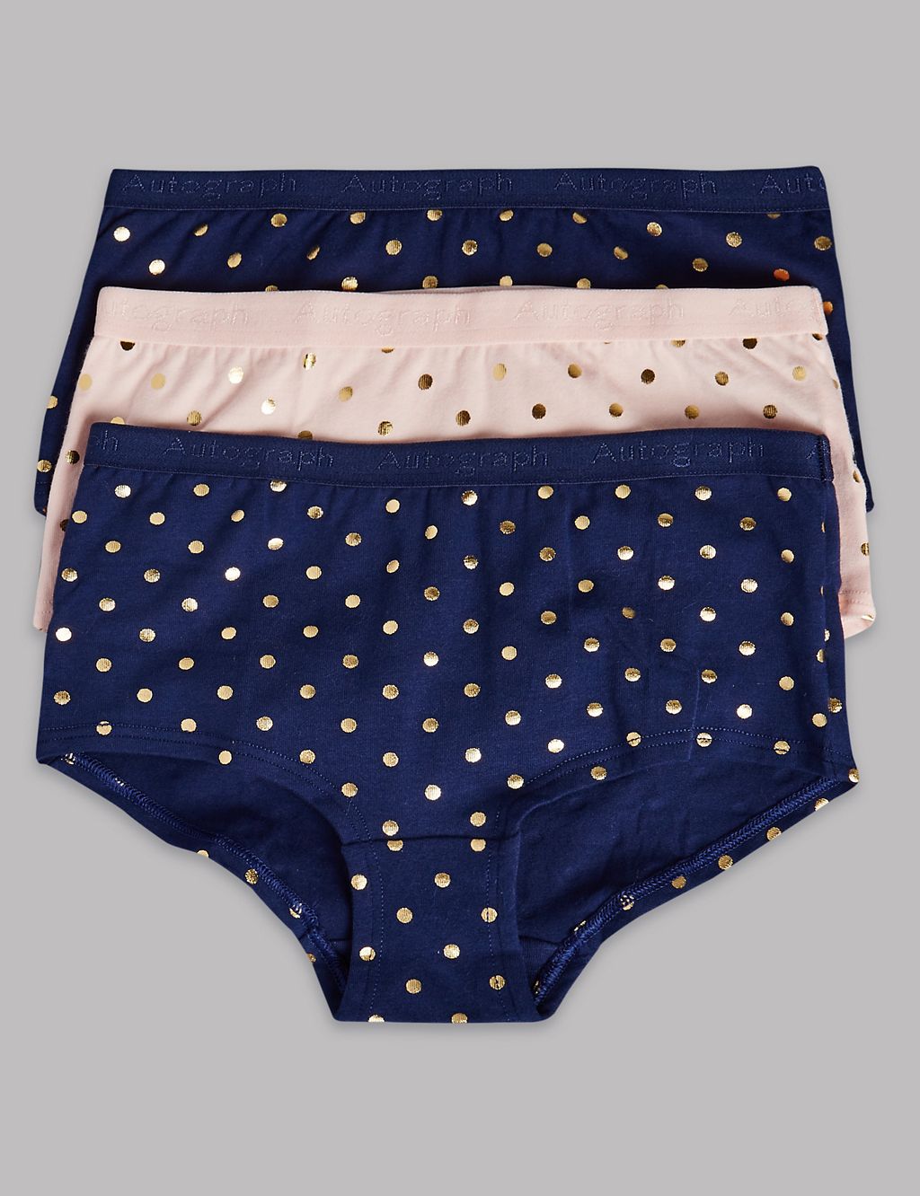 Cotton Rich Spotted Shorts (6-16 Years) 1 of 1