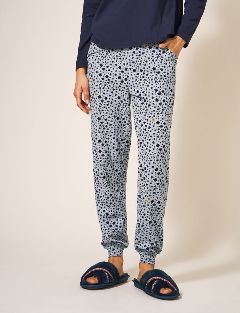 Cotton Rich Star Print Pyjama Bottoms | White Stuff | M&S