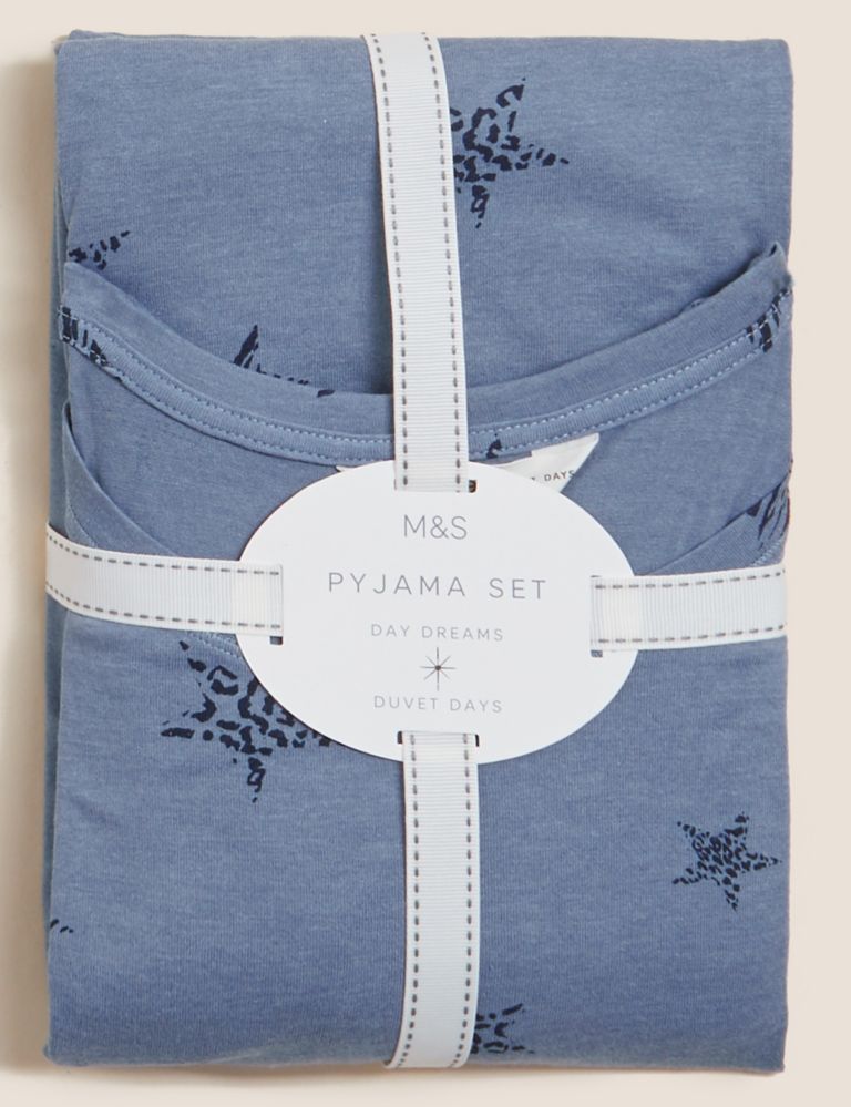 Cotton Rich Star Print Pyjama Set 2 of 2