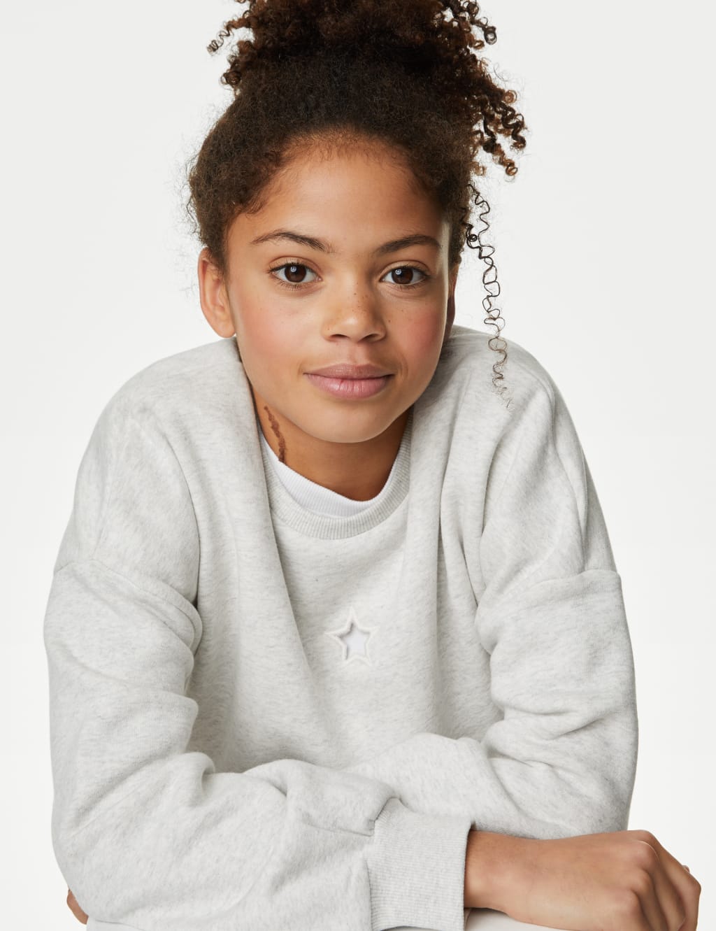 Cotton Rich Star Sweatshirt (6-16 Yrs) | Mu0026S Collection | Mu0026S