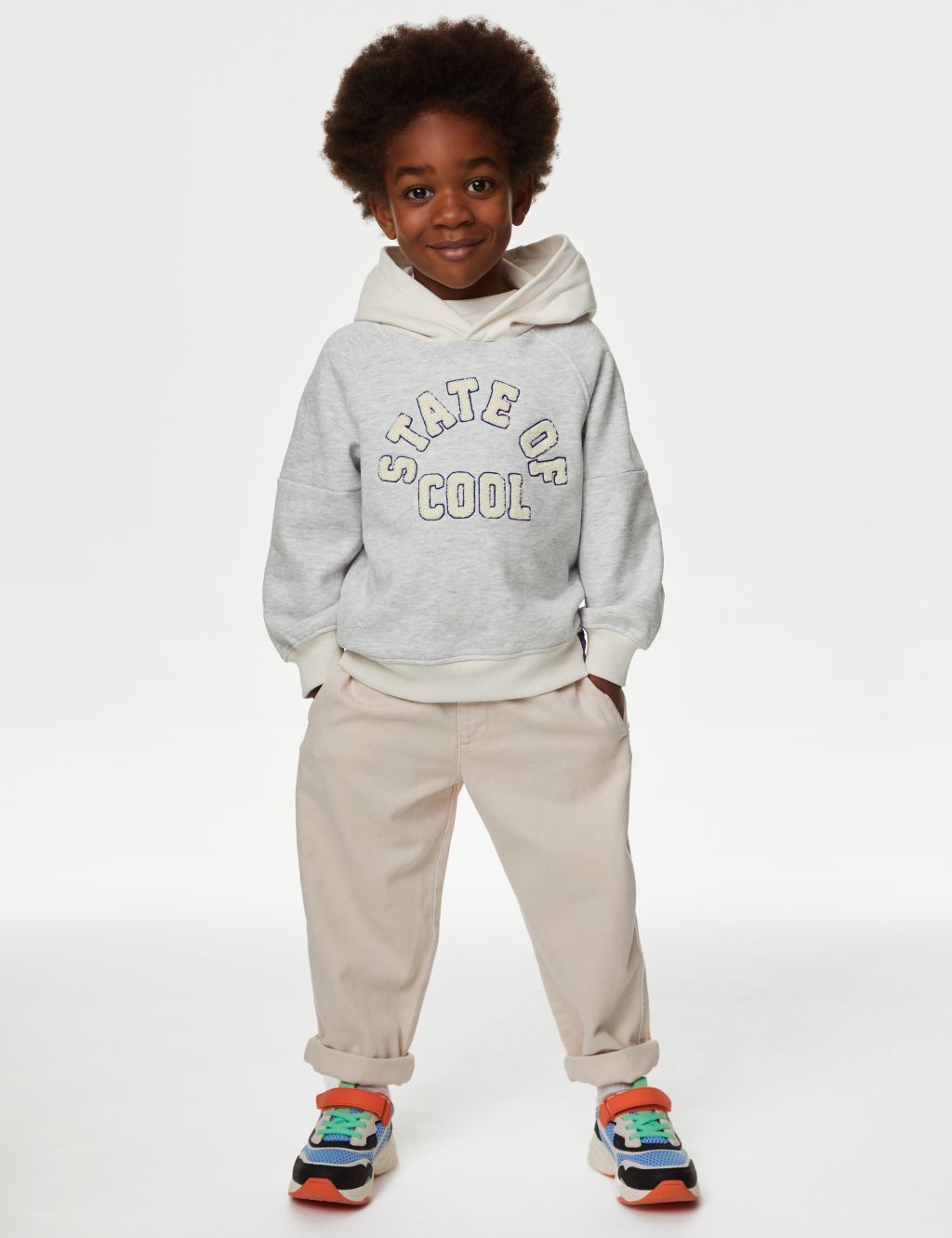 Cotton Rich State of Cool Slogan Hoodie (2-8 Yrs) 2 of 4