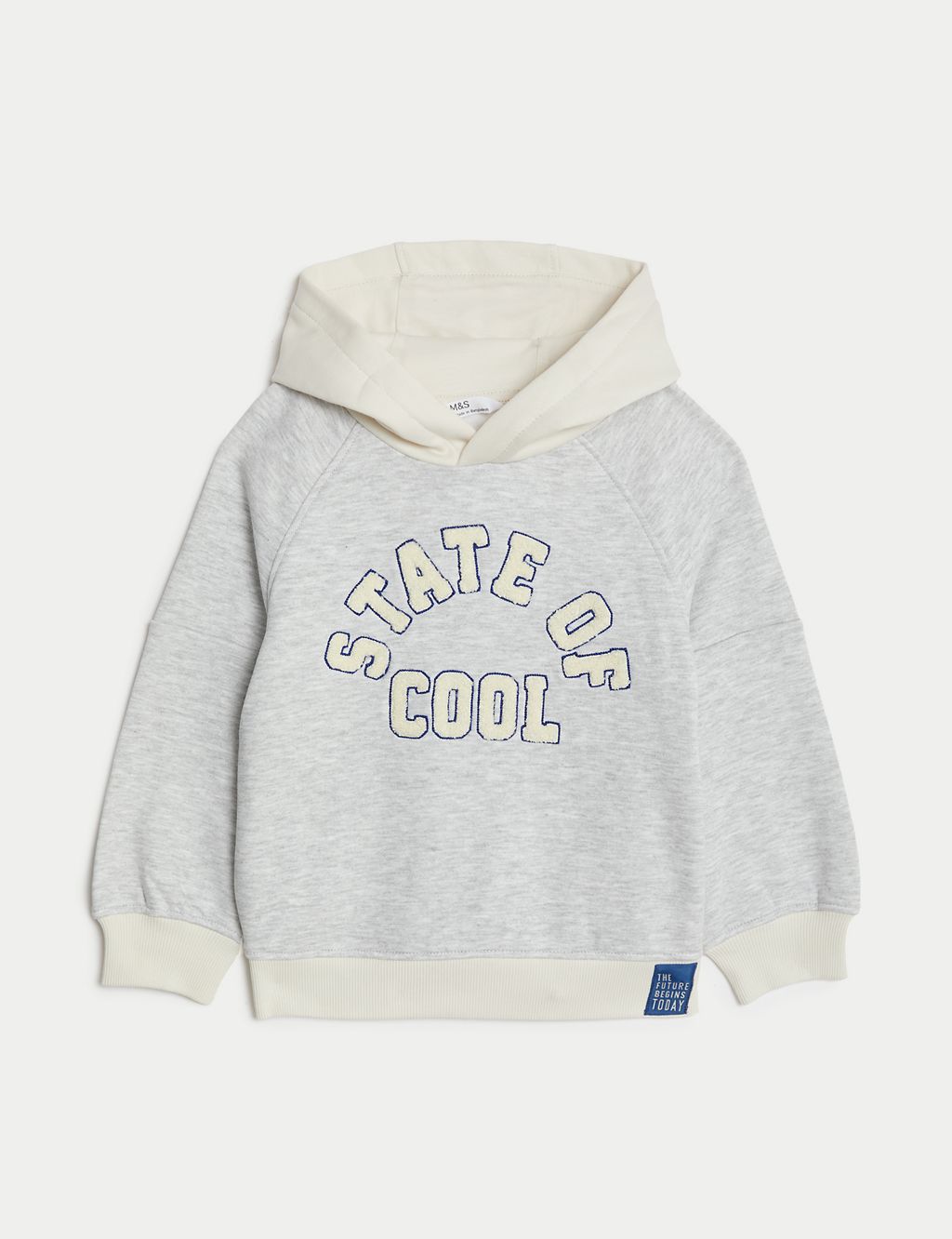 Cotton Rich State of Cool Slogan Hoodie (2-8 Yrs) 1 of 4