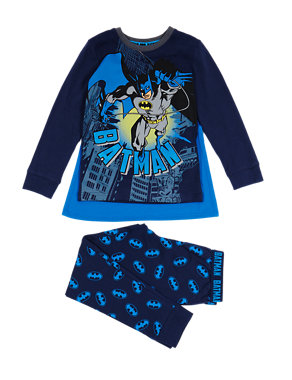 Cotton Rich Stay Soft Batman™ Pyjamas with Cape (1-8 Years) Image 2 of 3