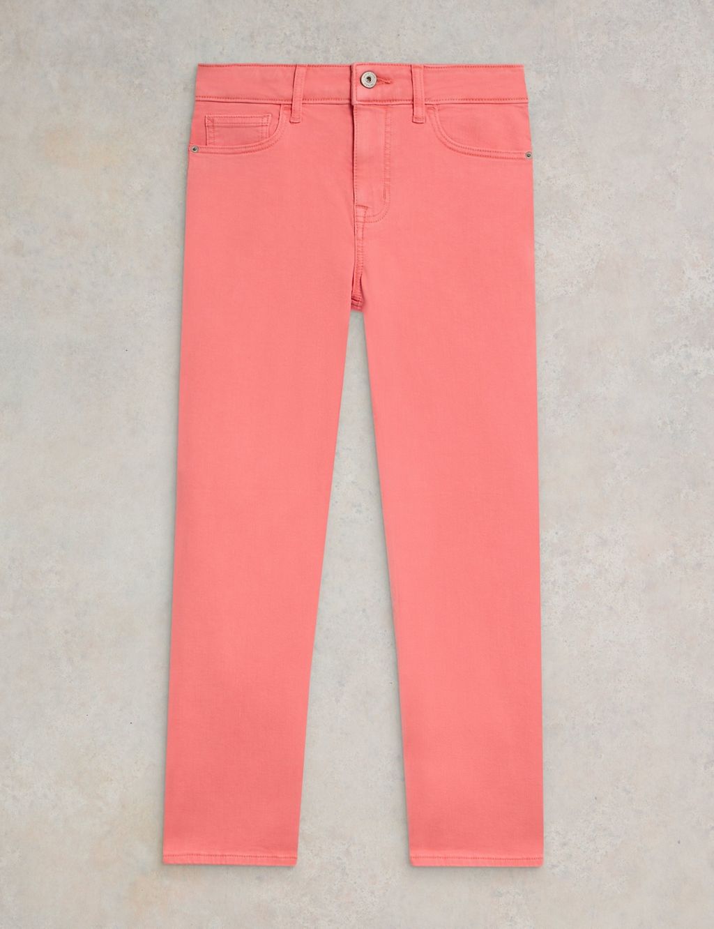 Cotton Rich Straight Leg Cropped Jeans 1 of 6