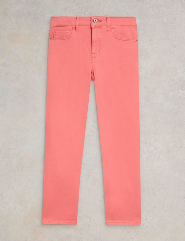 Cotton Rich Straight Leg Cropped Jeans 2 of 6