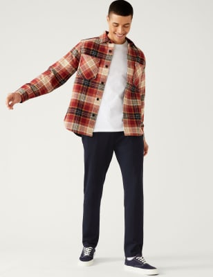 Cotton Rich Straight Leg Joggers | M\u0026S 