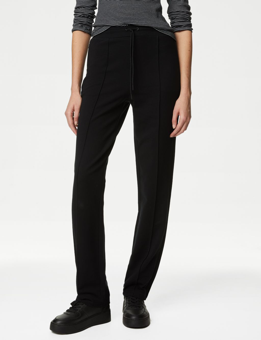 Cotton Rich Drawstring Cuffed Joggers, M&S Collection