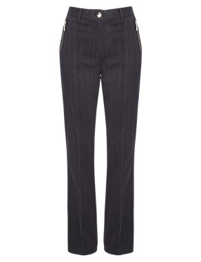 Cotton Rich Straight Leg Trousers Image 2 of 8