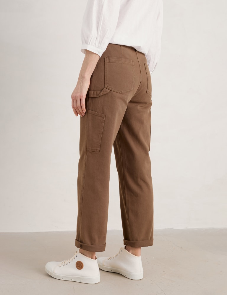 Buy SOSANDAR Khaki Patch Pocket Boot Cut Trouser 20