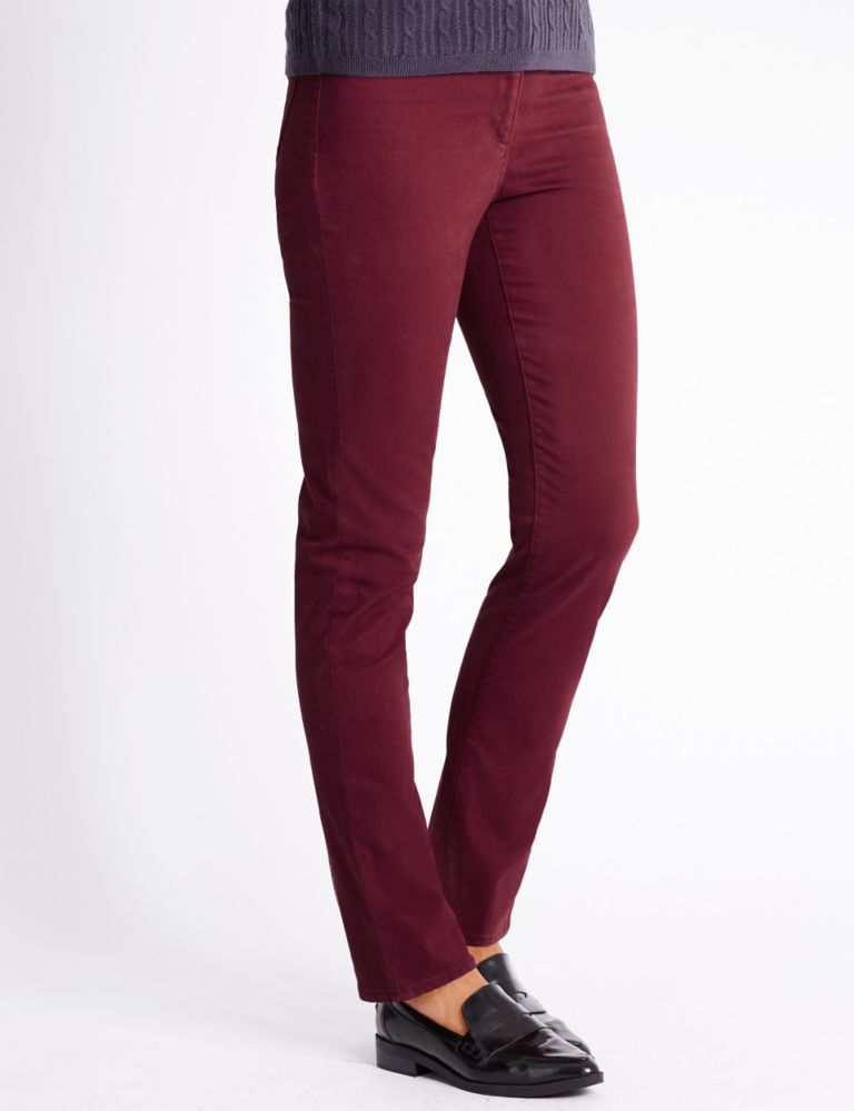 Cotton Rich Straight Leg Trousers 1 of 3