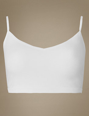 Cotton Rich Strappy Bralet Image 2 of 3