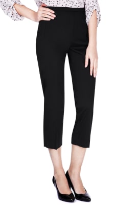 Cotton Rich Stretch Cropped Trousers | M&S Collection | M&S