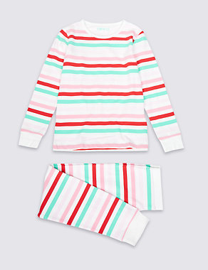 Cotton Rich Stripe Pyjama (1-16 Years) Image 2 of 4