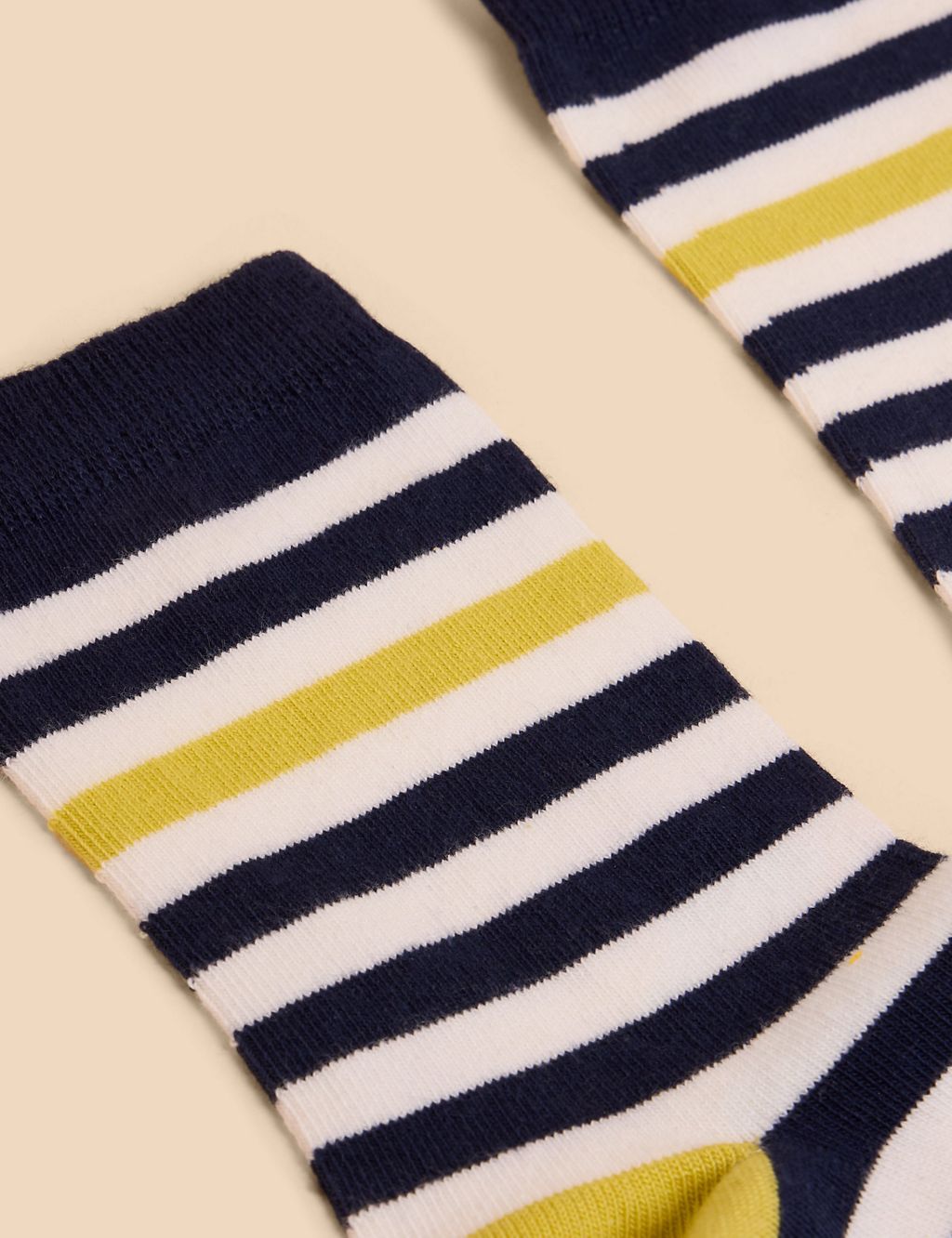 Cotton Rich Striped Ankle High Socks 2 of 2