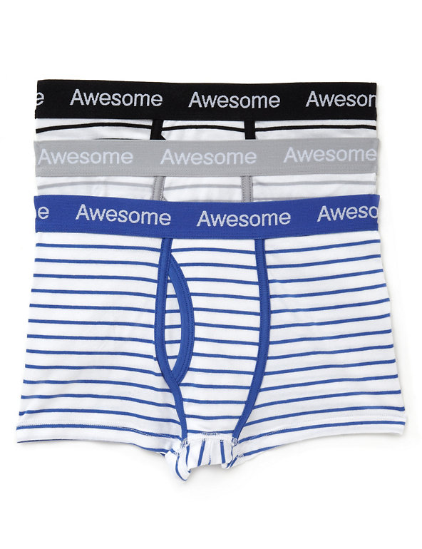 Cotton Rich Striped Awesome Trunks Image 1 of 1