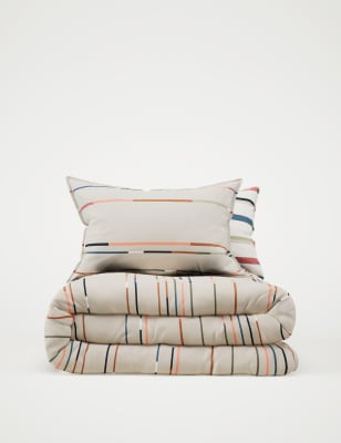 Cotton Rich Striped Bedding Set | M&S Collection | M&S