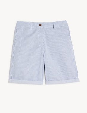 Cotton Rich Striped Chino Shorts Image 2 of 5
