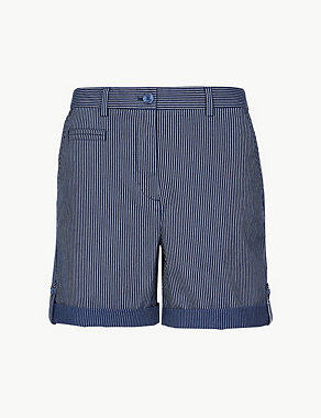 Cotton Rich Striped Chino Shorts Image 2 of 5