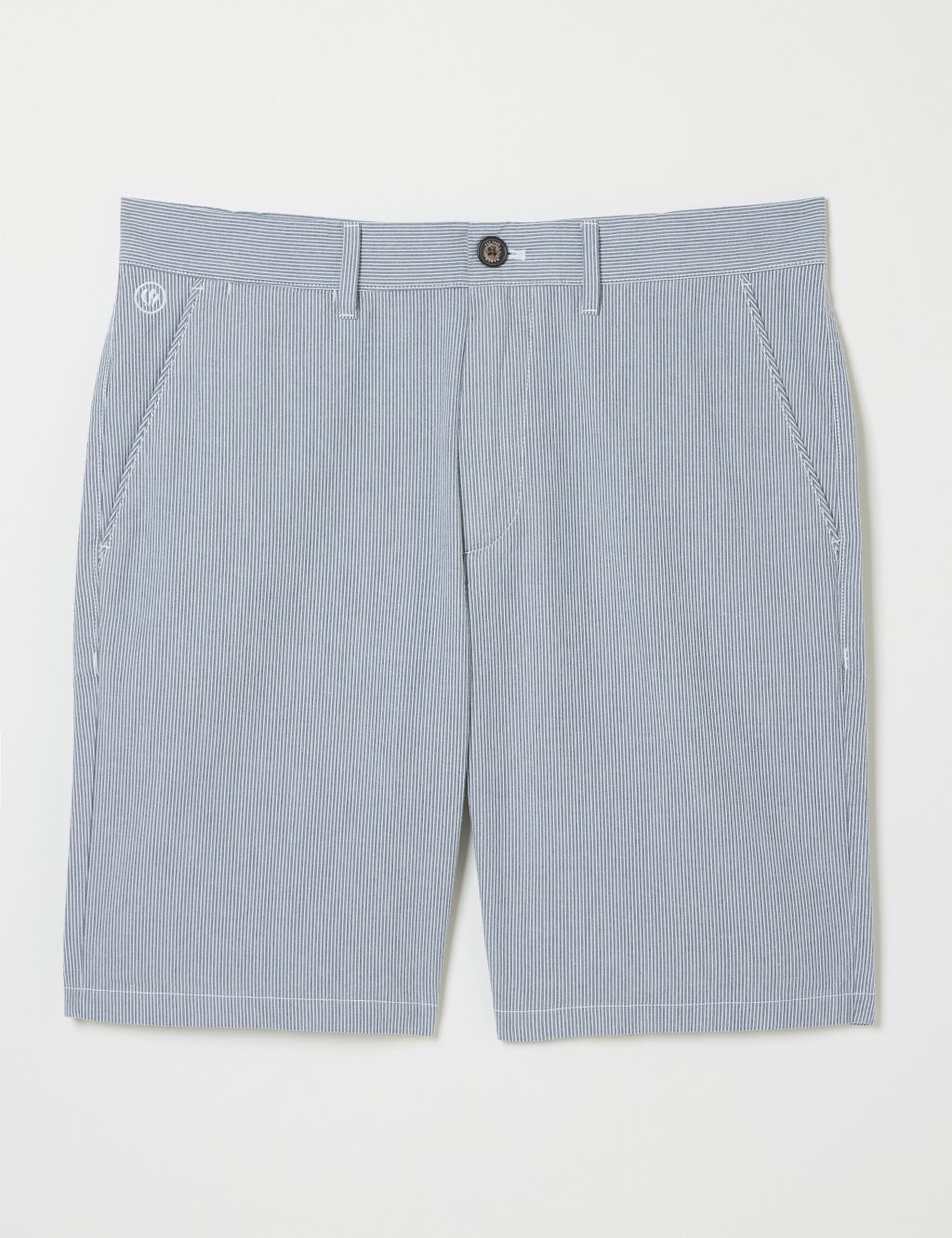 Cotton Rich Striped Chino Shorts 1 of 5