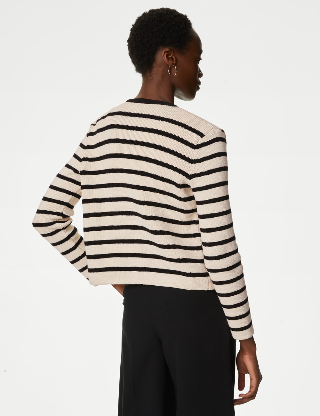 Striped crew neck sweater store
