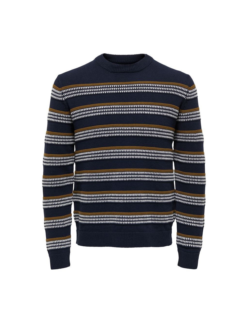 Buy Cotton Rich Striped Crew Neck Jumper | ONLY & SONS | M&S
